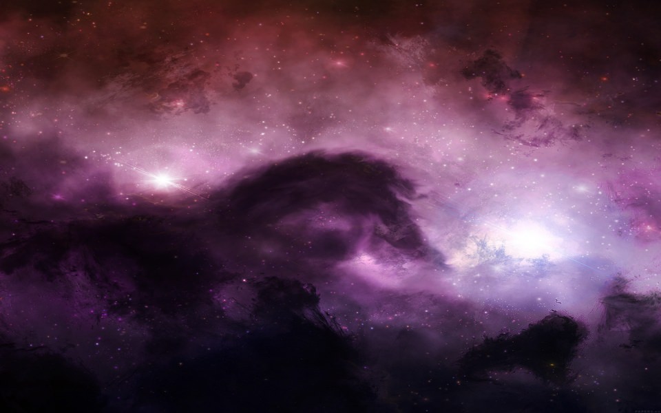 Download Purple Sky Space Pattern wallpaper