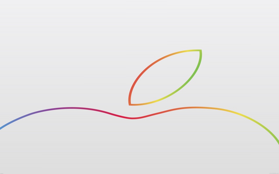 Download Rainbow Coloured Apple Design wallpaper