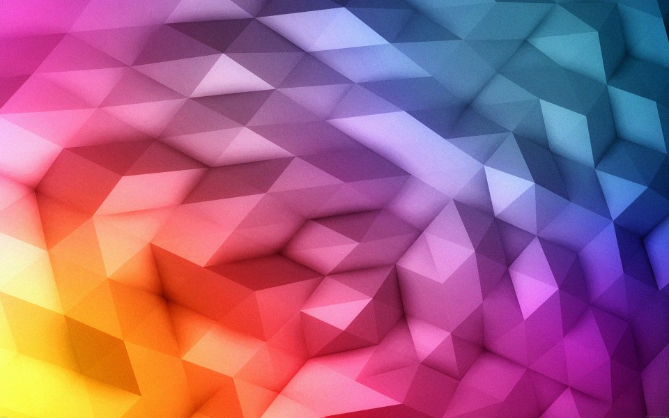 Download Rainbow Gradient 3d Polys wallpaper