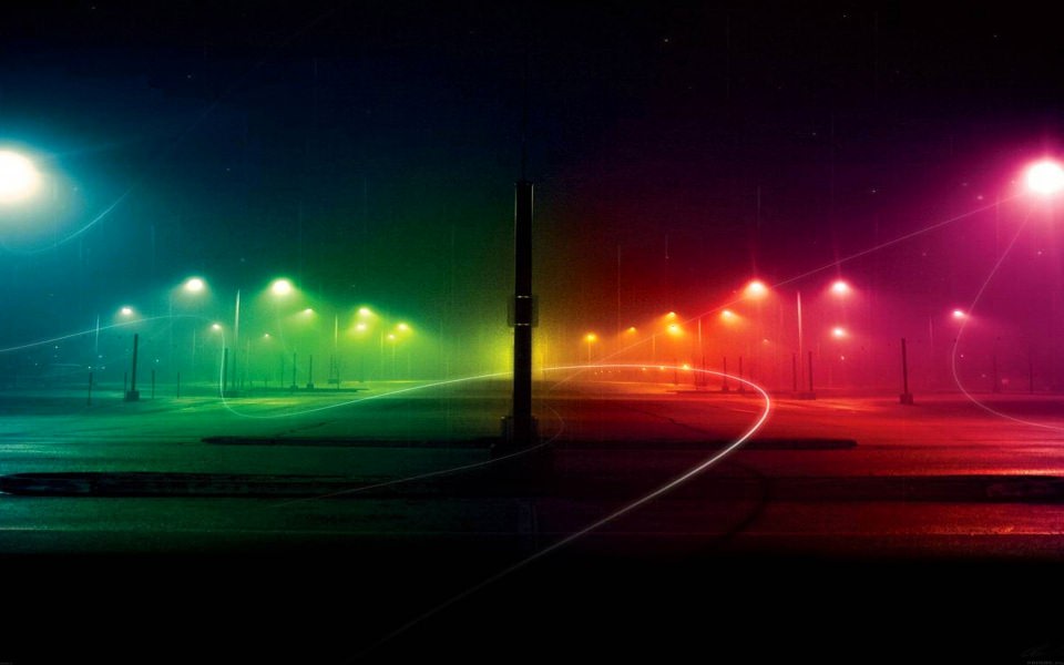 Download Rainbow Night Lights wallpaper