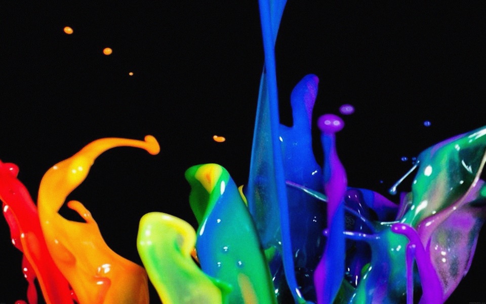 Download Rainbow Paint Splash wallpaper