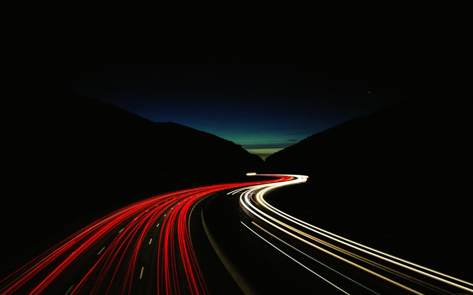 Download Red and White Vehicle Streaks of Light wallpaper