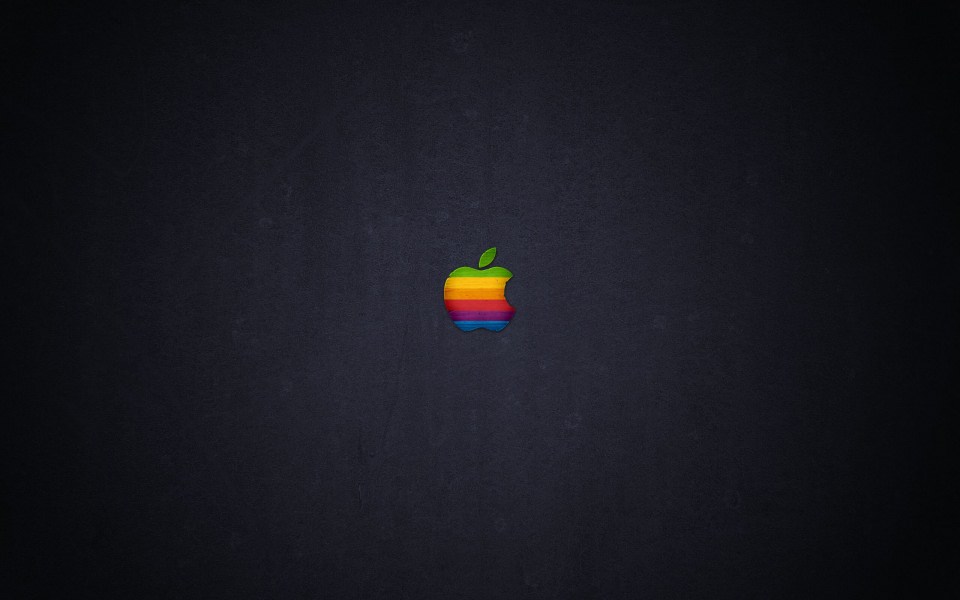Download Retro Colour Apple Logo wallpaper