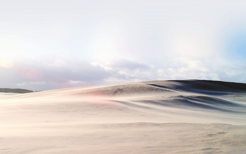 Download Sandy Desert and Clouds wallpaper