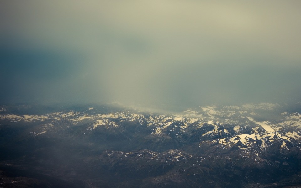 Download Snowy Alps Mist wallpaper
