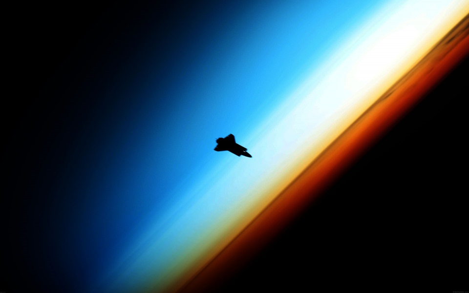 Download Spaceship Sihouette wallpaper