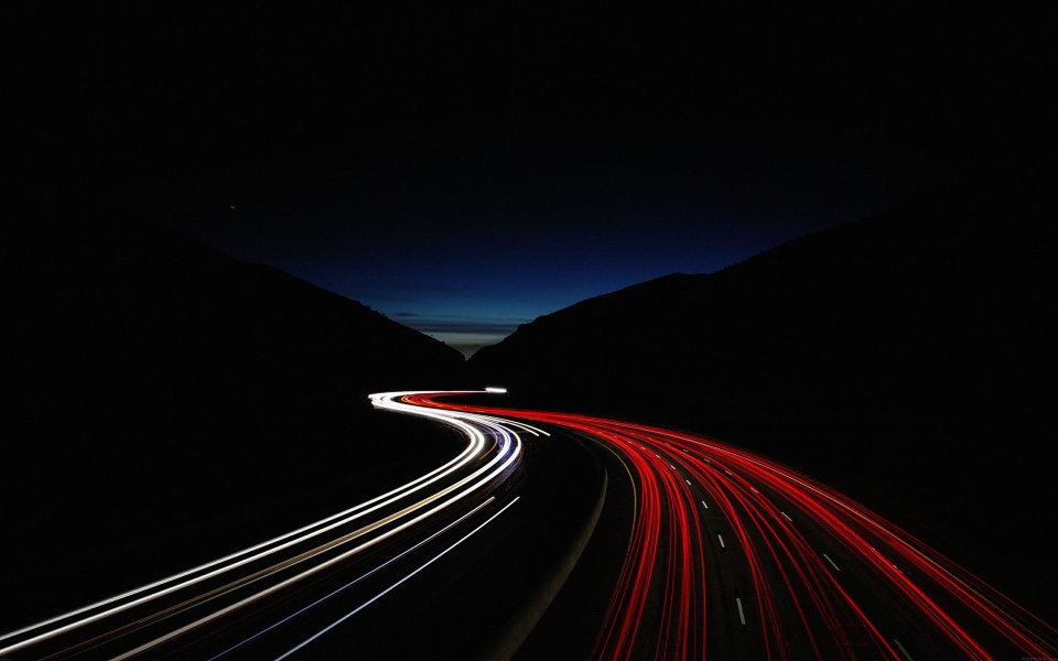 Download Speed Lights On Road wallpaper