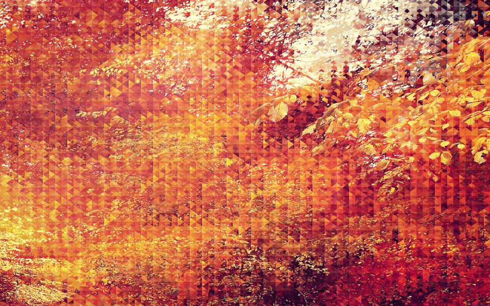 Download Spring Pixel Leaves Pattern wallpaper