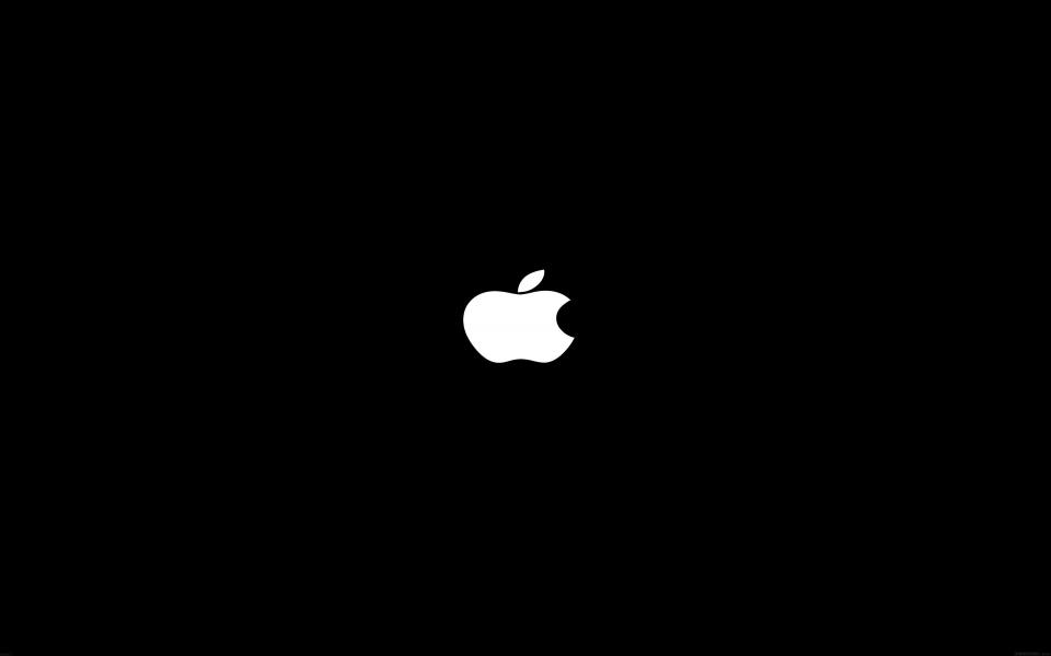 Download A Simple Apple Logo - Black and White wallpaper