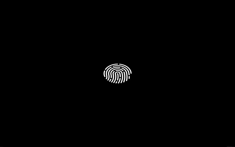Download Touch ID Black And White wallpaper