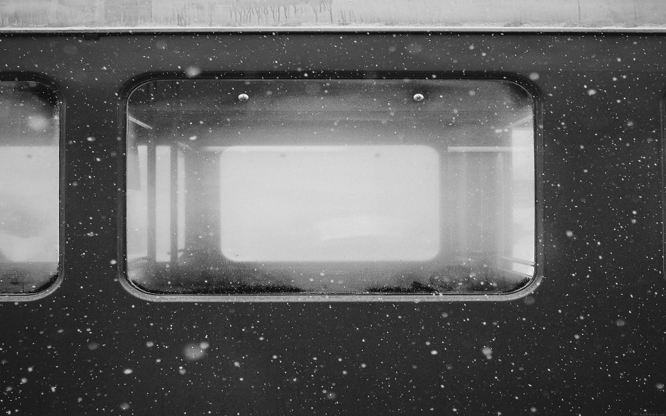 Download Winter Snow On Train wallpaper