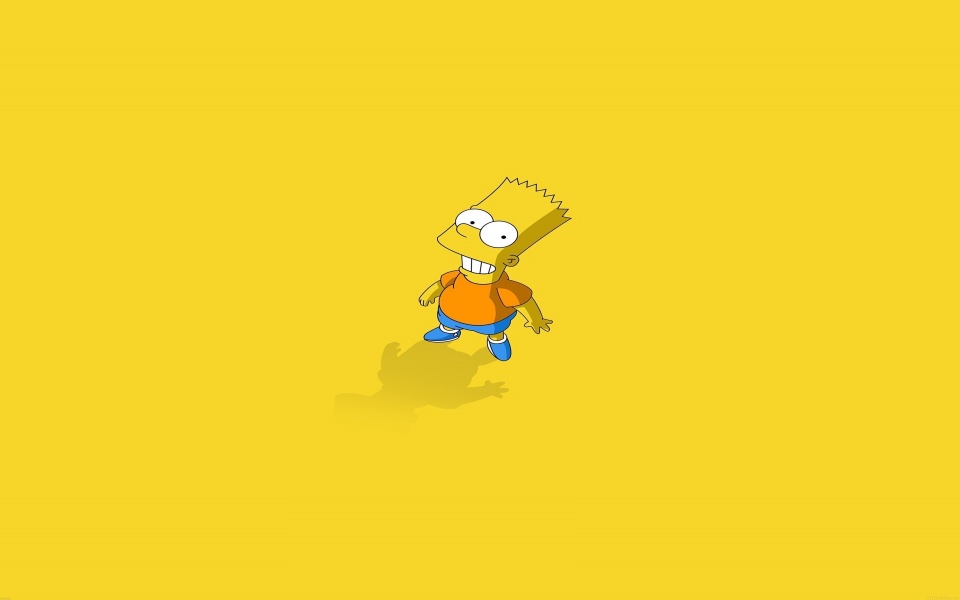 Download Yellow Bart Simpson Cartoon wallpaper