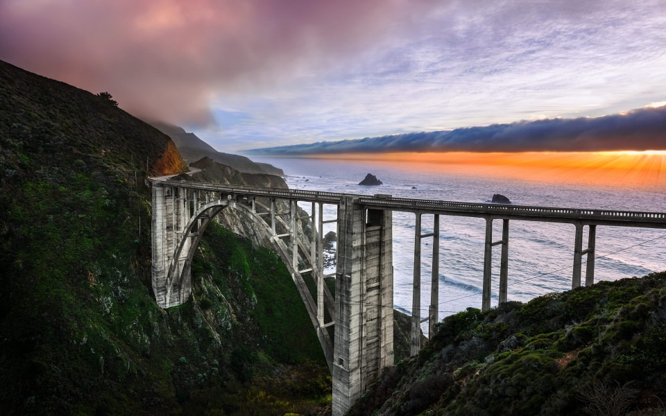 Download Bridge Over Coastline wallpaper
