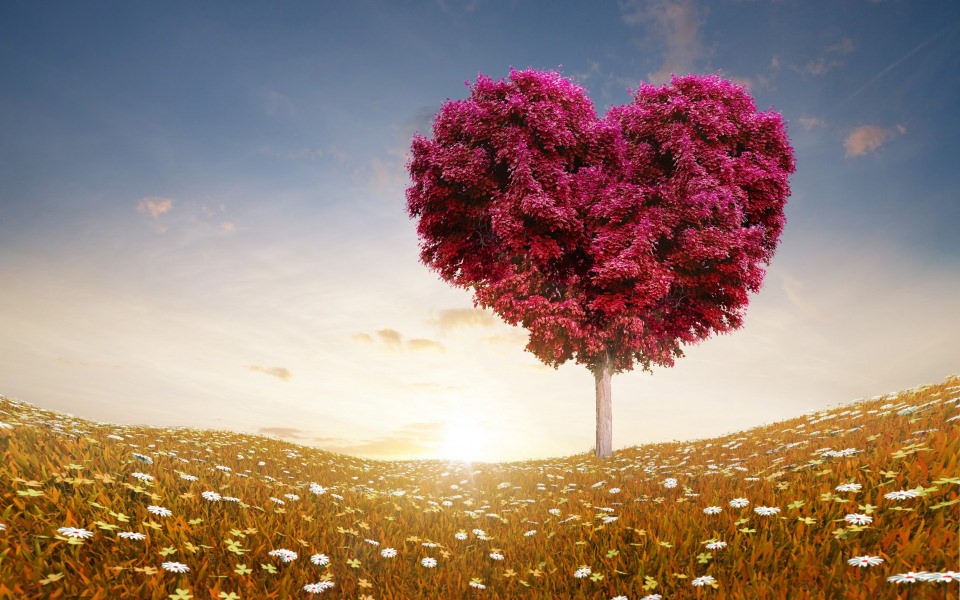 Download Pink Tree Of Love wallpaper