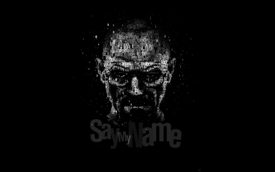 Download Say My Name Typography wallpaper