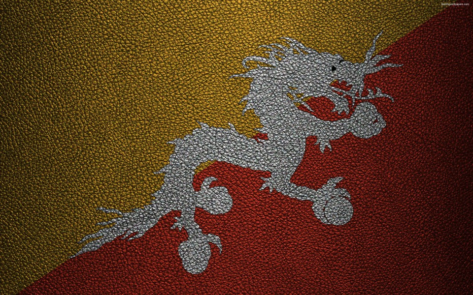 Download Flag of Bhutan 4K wallpaper