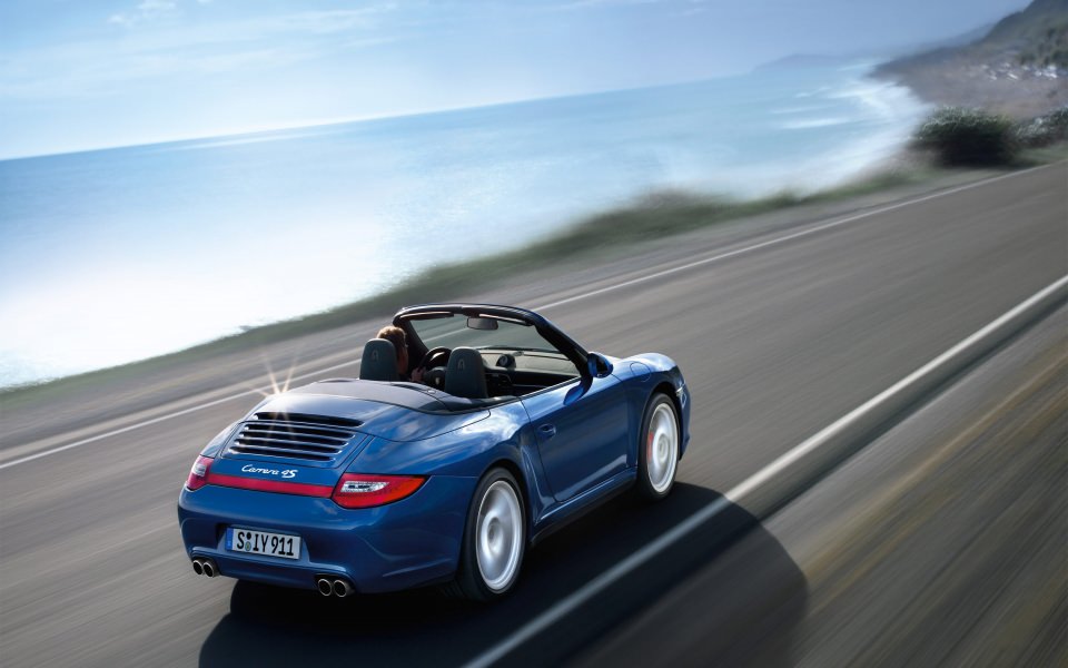 Download 2011 Blue Porsche 911 Carrera wallpaper