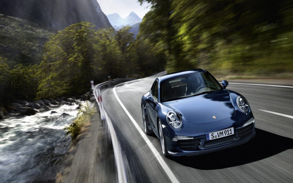 Download 2012 blue Porsche 911 Carrera S wallpaper
