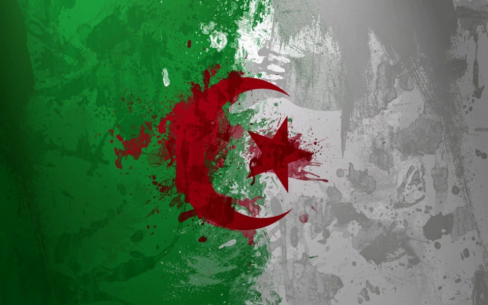 Download algeria flag paint HD wallpapers wallpaper