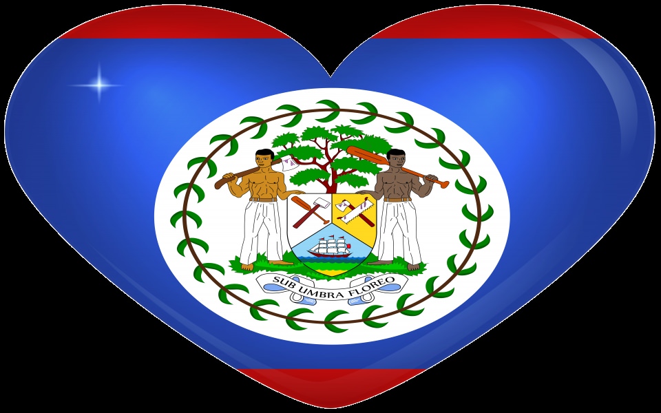 Download Belize Large Heart Flag wallpaper