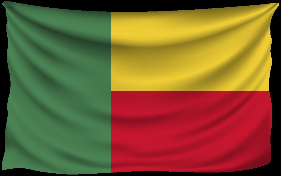 Download Benin Wrinkled Flag wallpaper