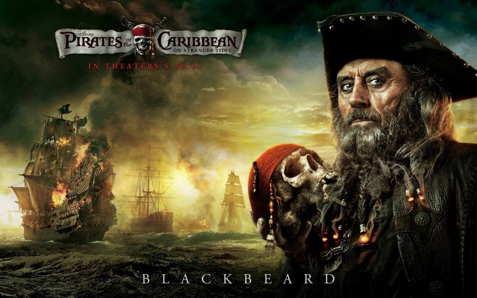 Download Blackbeard from Pirates of the Caribbean wallpaper