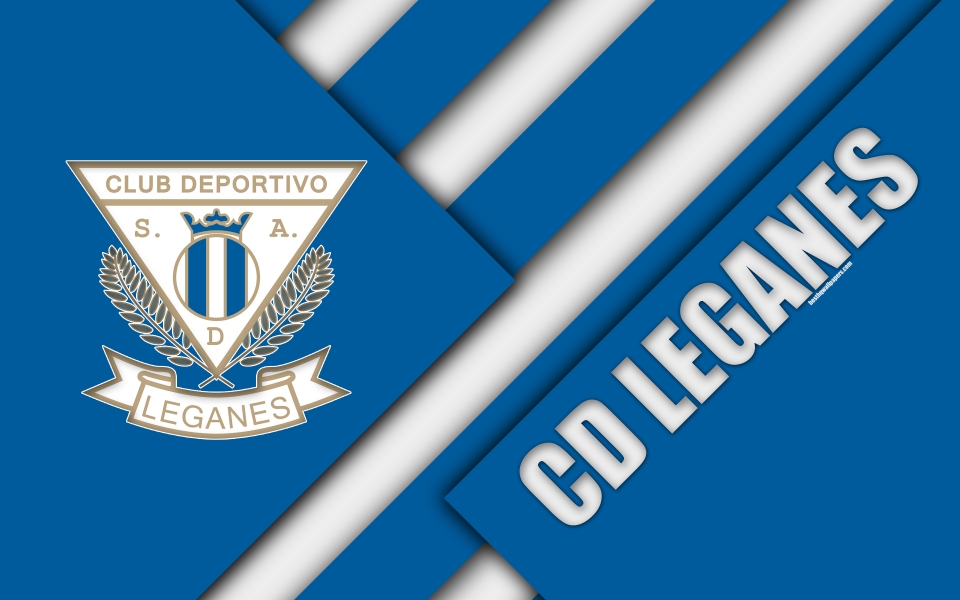 Download CD Leganes 4K Spanish football club logo wallpaper