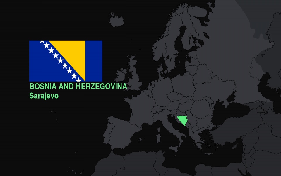 Download Europe maps Bosnia and Herzegovina wallpaper