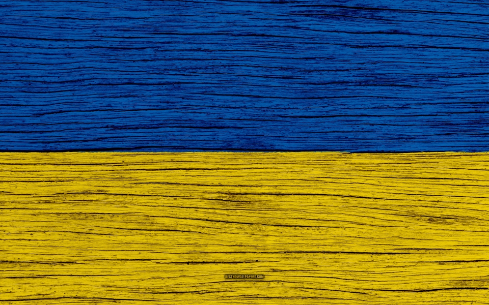 Download Flag of Ukraine 4k Europe wooden texture wallpaper