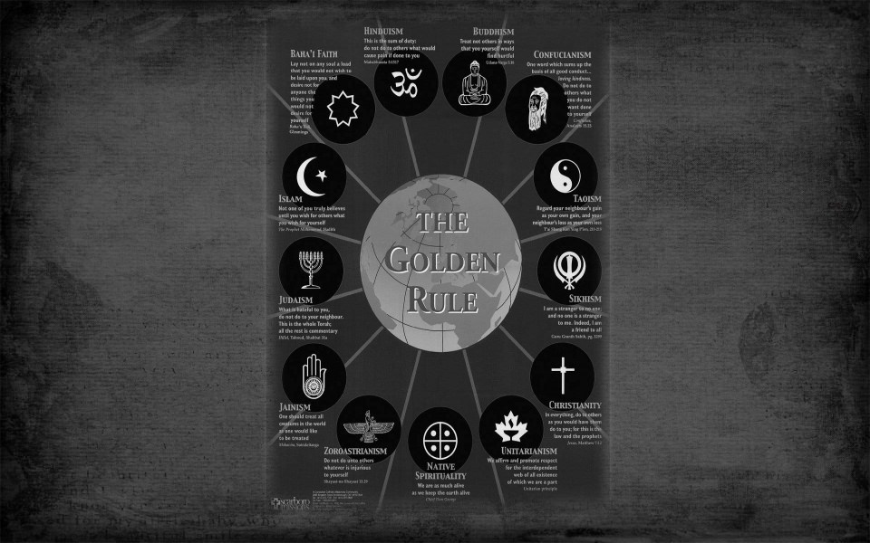 Download Golden Rules Of Religions wallpaper