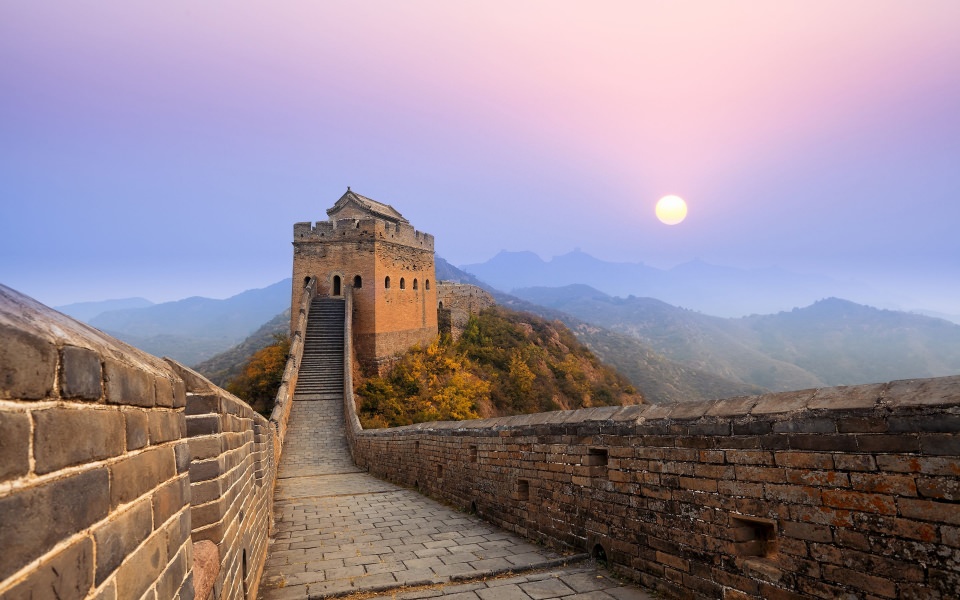 Download Great Wall of China Sunrise Wallpapers wallpaper