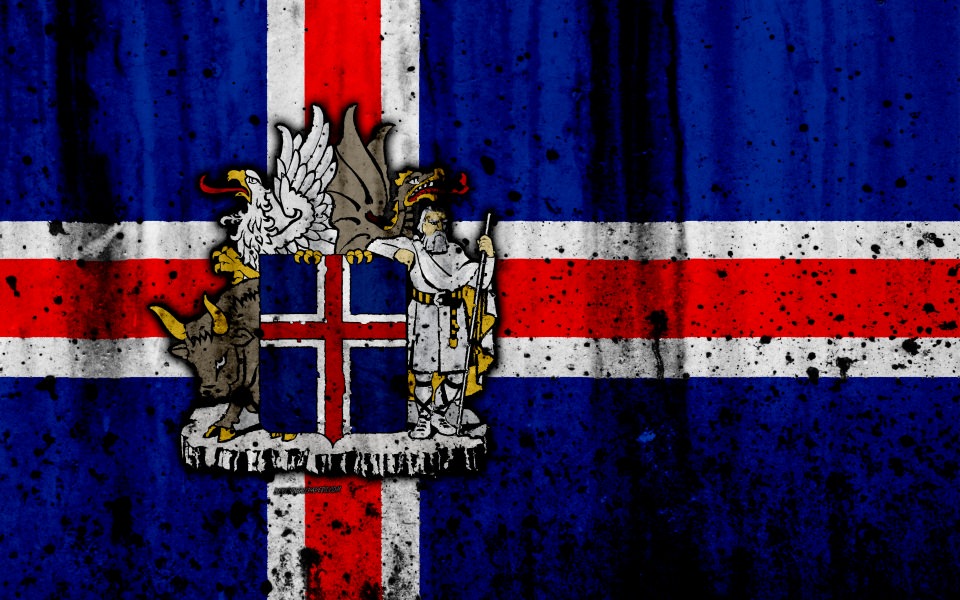 Download Icelandic flag 4k wallpaper