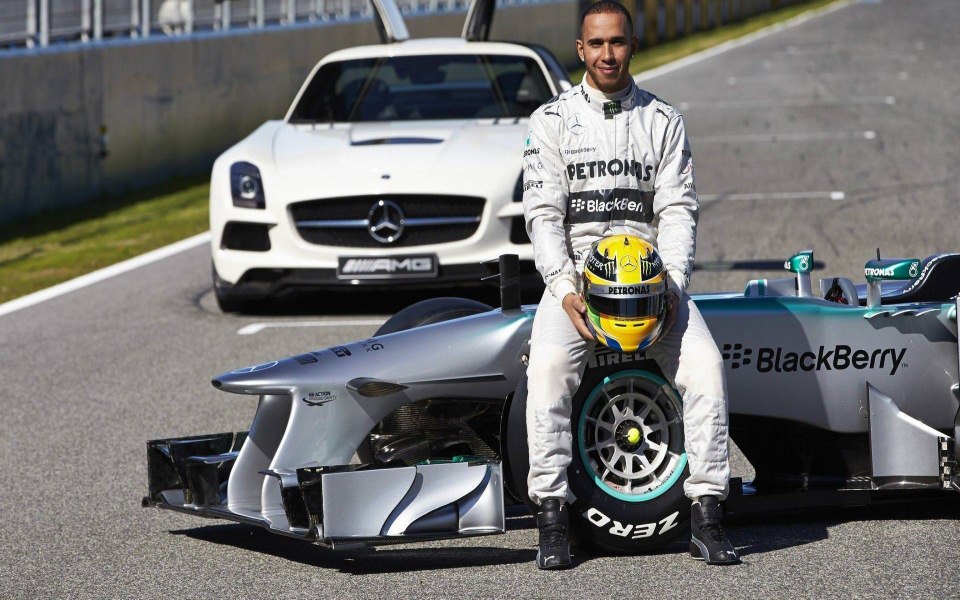 Download Lewis Hamilton Mercedes wallpaper