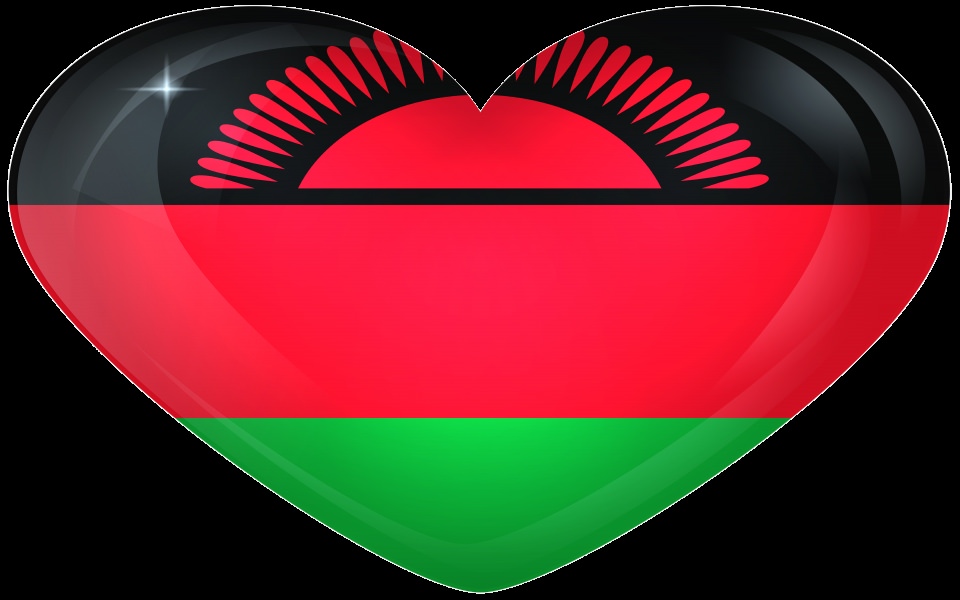 Download Malawi Large Heart Flag wallpaper