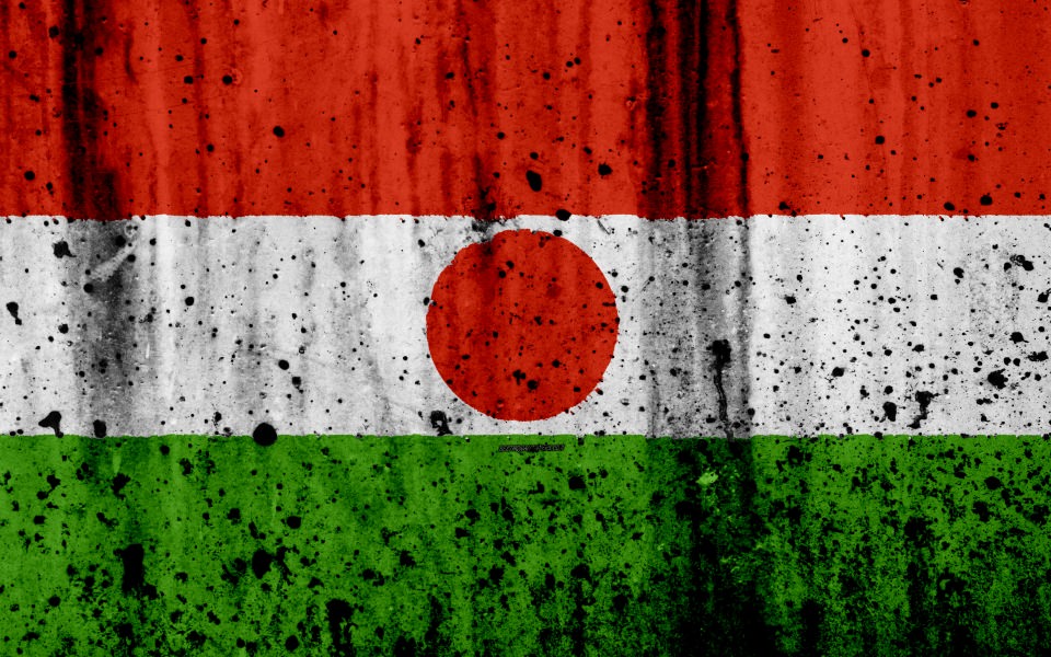 Download Niger flag 4k grunge flag wallpaper