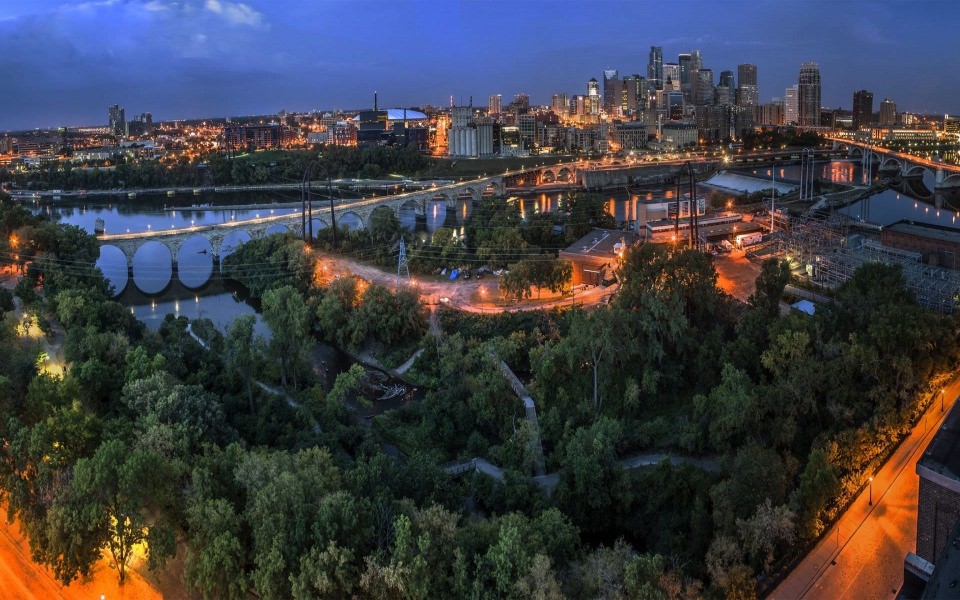 Download Panoramic View Minneapolis wallpaper