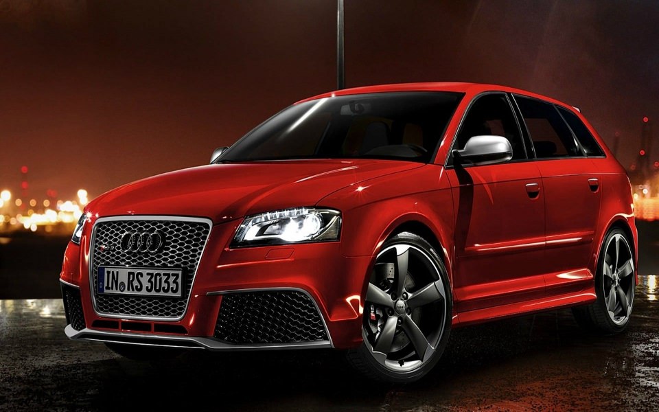 Download Red Audi RS3 wallpaper