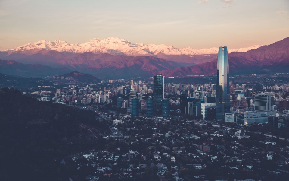 Download Santiago Cityscape And Mountains Wallpapers wallpaper