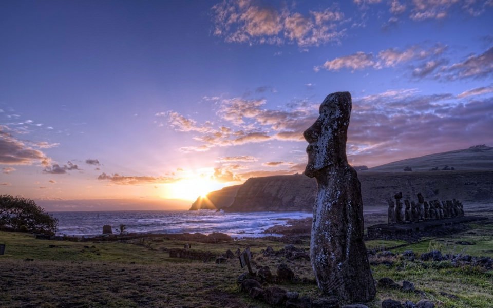 Download statue moai easter island wallpapers wallpaper