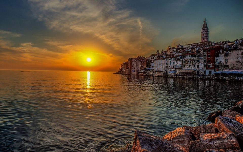 Download Sunset In Old Town Croatia Wallpapers wallpaper