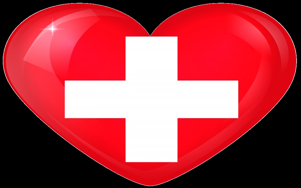 Download Switzerland Large Heart Flag 2021 wallpaper