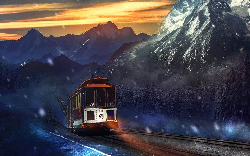 Download Train Journey Mountains 2020 Wallpapers wallpaper