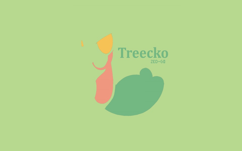 Download Treecko Minimalist Pokemon wallpaper