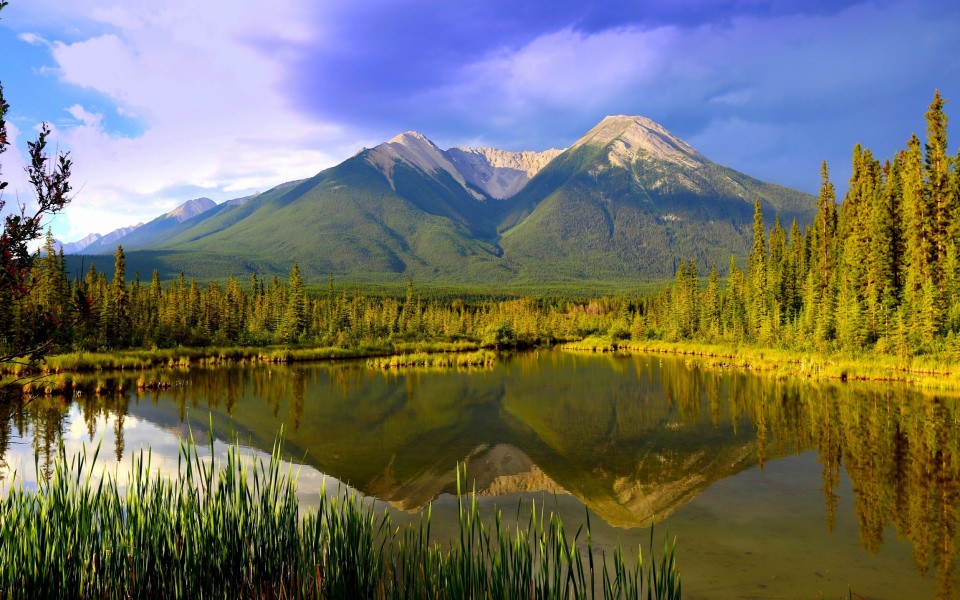 Download vermilion lakes banff national park alberta canada wallpaper