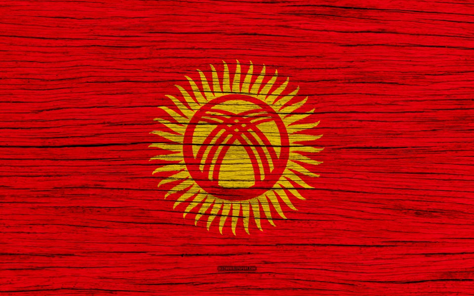 Download wallpapers Flag of Kyrgyzstan 4k wallpaper