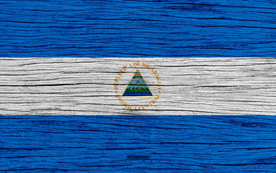 Download Wallpapers Flag of Nicaragua 4k wallpaper