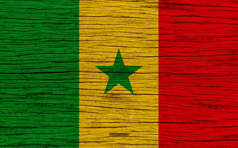 Download wallpapers Flag of Senegal 4k wallpaper