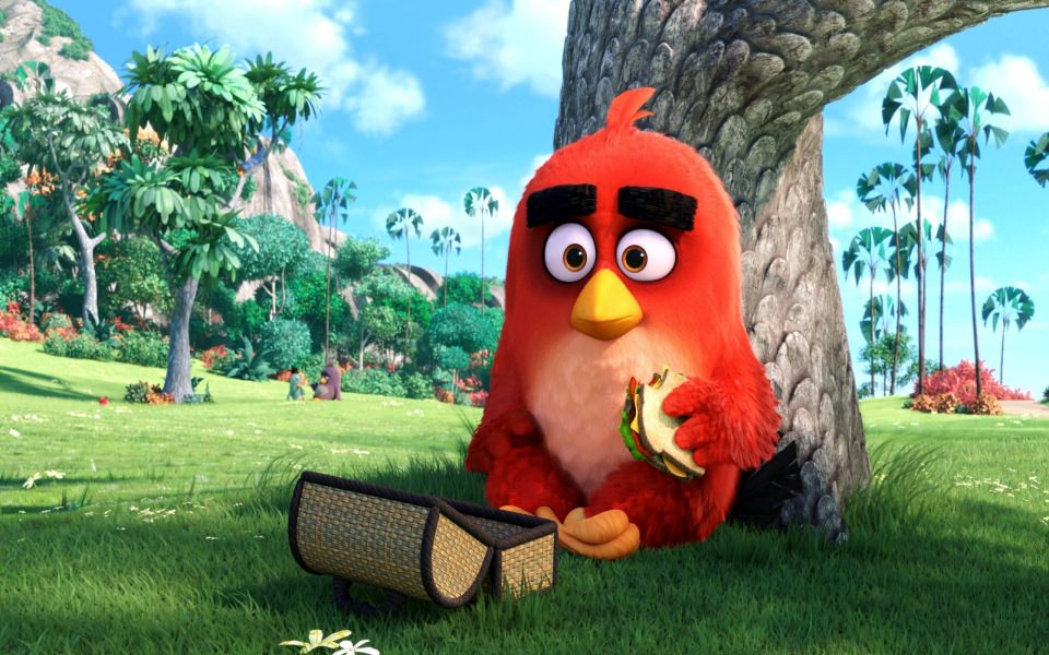 Download Wallpapers Red Angry Birds 2016 4K Movies Screens wallpaper