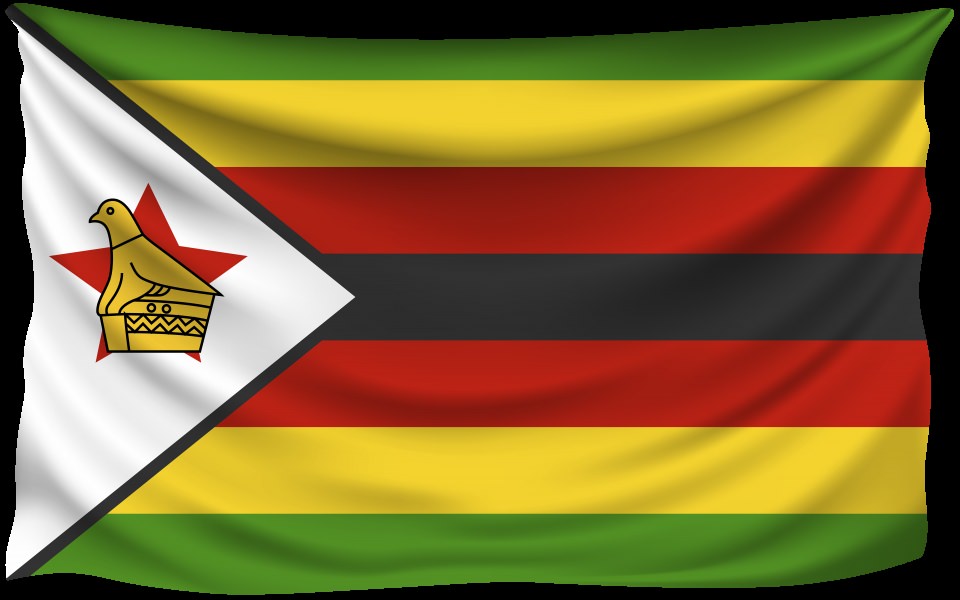 Download Zimbabwe Wrinkled Flag wallpaper