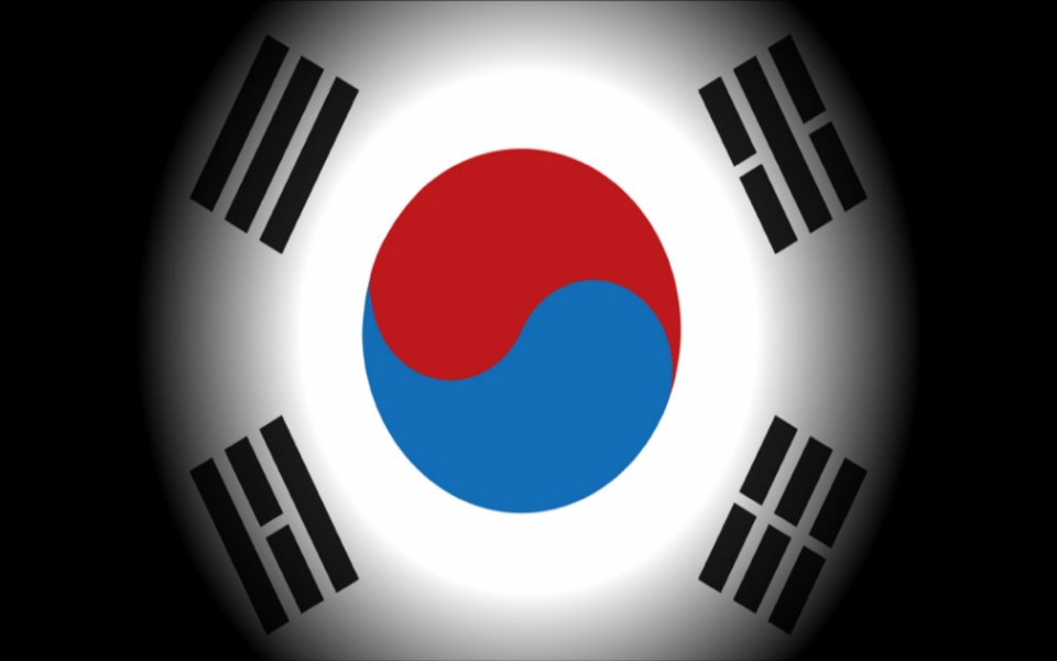 Download asian south korea flag korean black wallpaper
